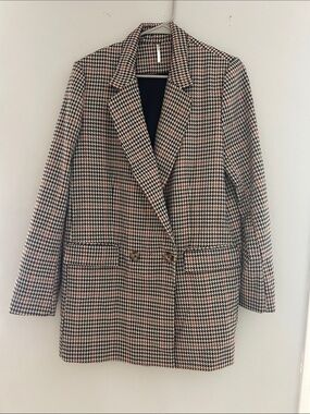 Free people Uptown Girl Houndstooth blazer